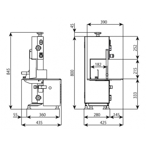 Best Commercial Tabletop Bone Saw Band Meat Saw with Sliding table